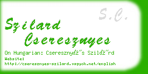 szilard cseresznyes business card